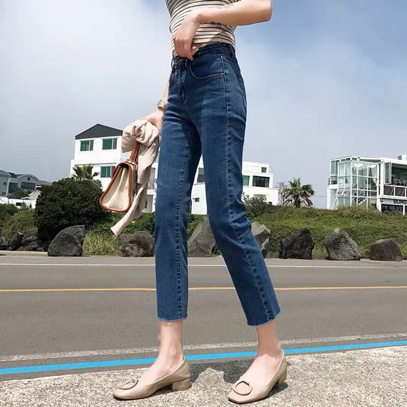 Straight-leg jeans for women in summer 2022, a thin and new style for petite women, eight-nine-inch cigarette tube pants Specification image