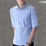 Трендовая качественная летняя джинсовая рубашка для отдыха, в корейском стиле