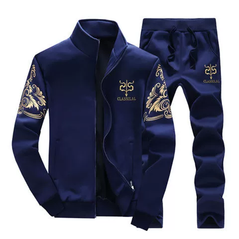 薄款开衫男休闲运动套装时尚百搭男士春秋季中青年卫衣套装两件装