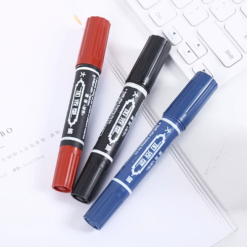 Черный вместительный и большой быстросохнущий маркер, большой лайнер