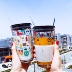 Net red ins scale cup flamingo cup cup sippy cup Phiên bản Hàn Quốc dễ thương sinh viên nước trái cây cốc sữa - Tách chai đựng nước Tách