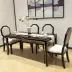 Mới Trung Quốc kết hợp bàn ăn gỗ và ghế kết hợp hiện đại tối giản căn hộ nhỏ hình chữ nhật bàn ăn một bàn bốn ghế nội thất Zen - Bộ đồ nội thất bàn ghế phòng khách Bộ đồ nội thất