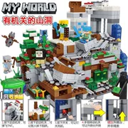 Thế giới đồ chơi lắp ráp của tôi cơ quan hang động ngôi nhà làng cậu bé tương thích Lego gạch ma