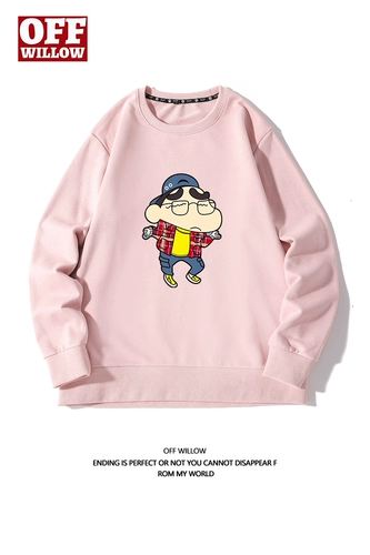 Японские мелки, демисезонная толстовка, флисовая парная одежда для влюбленных, свободный крой