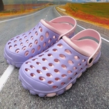 Женские тапочки в стиле Crocs, модные мюли, босоножки, коллекция 2018 года, закрытый носок, мягкая подошва, увеличивают рост