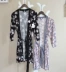 Zhu Xing Châu Âu và Hoa Kỳ vanity flower dot đa màu ladies ice silk áo choàng tắm áo nhà đồ ngủ có kích thước mã Night Robe
