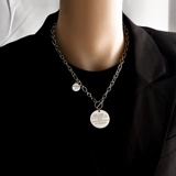 Брендовое ожерелье из нержавеющей стали, небольшая дизайнерская расширенная цепочка до ключиц, свитер, не выцветает, европейский стиль, изысканный стиль