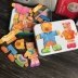 Trẻ em đồ chơi giáo dục Montessori màu thiếc thay đồ cảm giác đào tạo ghép hình câu đố màu Đồ chơi bằng gỗ