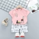 Mùa hè 2020 bé trai và bé gái mới bé quần short áo thun ngắn tay cotton thiết kế quần áo trẻ em hai mảnh Hàn Quốc - Phù hợp với trẻ em