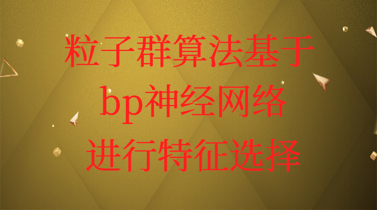 4-26粒子群算法基于bp神经网络进行特征选择视频课程