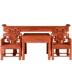 Ju Bo Shi đồ nội thất bằng gỗ gụ Burmese gỗ hồng mộc Zhongtang Trung Quốc trường hợp gỗ gụ cổ trường hợp Ganoderma lucidum ghế Tám người bất tử kết hợp bàn - Bàn / Bàn Bàn / Bàn