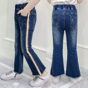 Quần áo học sinh tiểu học quần áo mùa thu quần bé gái quần jeans chuông mùa xuân quần áo trẻ em nhỏ 6-7-8-9-10-12 tuổi 1.1 - Khác