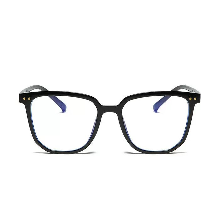 Черная оправa очков может быть оснащена увеличенной цветовой деградацией цвета, женская оправа, крупная рама без номера, антибликовое излучение, плоское зеркало