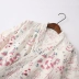 Nhật bản cotton đôi gạc áo ngủ cotton nightdress nữ mùa hè phong cách Nhật Bản hoa và gió áo choàng tắm áo choàng tắm dịch vụ nhà Night Robe