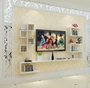 Sáng tạo TV nền tường khung trang trí Vách ngăn kệ tường Phòng khách treo tường TV tủ đơn giản và hiện đại - Kệ kệ gỗ 3 tầng