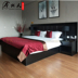 Nội thất khách sạn nội thất tiêu chuẩn giường ngủ đầy đủ bộ tùy chỉnh hiện đại tối giản đầu giường bàn mềm túi đôi giường 1,8 mét Nội thất khách sạn