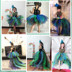 Cô gái mới sàn catwalk ăn mặc mô hình trình diễn peacock váy công chúa váy handmade tùy chỉnh trẻ em đuôi váy pettiskirt shop quần áo trẻ em Váy trẻ em