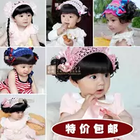Детская челка, повязка на голову, детский парик, красный наряд маленькой принцессы, аксессуар для волос, в корейском стиле, 3-4-5-6 мес., 1-2 лет