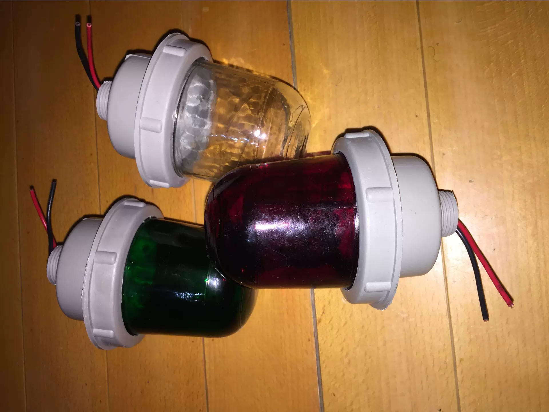 Marine lights, red green transparent ceiling light