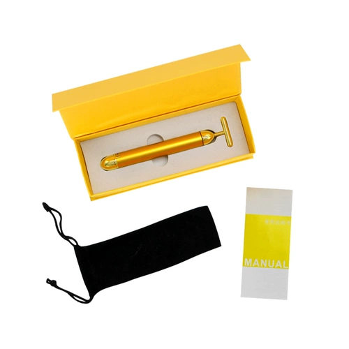 Подтягивающий поддерживающий золотой массажер для лица, убирает второй подбородок