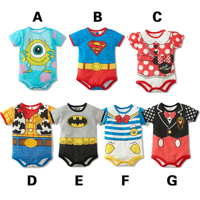 taobao agent 2015 Summer Explosion Mickey Mini short -sleeved infant climbing clothes
