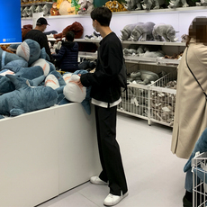 Классические брюки mrcyc秋季坠感西裤男宽松韩版潮流阔腿直筒裤休闲长裤垂感西装裤