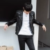 Thủy triều người đàn ông da áo khoác áo khoác da của nam giới Hàn Quốc phiên bản của mỏng ngắn thanh niên da xe gắn máy áo khoác nam giới thủy triều Quần áo lông thú