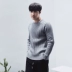 MRCYC Nhật Bản văn học nam cổ tròn xoắn nhỏ áo thun áo len ấm vài mô hình đáy áo len triều