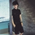 Hàn Quốc mùa hè nam mỏng ngắn tay jumpsuit Hàn Quốc phiên bản của thủy triều của nam giới denim quần short áo sơ mi phù hợp với thủy triều đồ bộ kiểu mới Bộ đồ