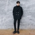 MRCYC Hàn Quốc phiên bản của raglan tay áo len áo khoác nam xu hướng rắn màu lỏng đôi ngực áo len áo khoác áo khoác thủy triều