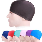 Mũ tai cho người lớn đội mũ bơi dài để chăm sóc một bộ đồ bơi nữ đẹp tóc dài bộ mũ bơi màu đen - Mũ bơi