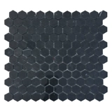 Черная шестиугольная мозаичная наклейка стены натуральный камень черно -белый гексагон, шестиугольный орфографический туалет