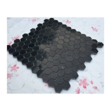 Черная шестиугольная мозаичная наклейка стены натуральный камень черно -белый гексагон, шестиугольный орфографический туалет