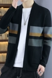 Трикотажная мужская трендовая куртка, демисезонный свитер, кардиган, коллекция 2022 года, в корейском стиле, облегающий крой, подходят для носки на улице