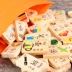 Hình dạng động vật bằng gỗ nhận thức hai mặt nhân vật Trung Quốc Domino 100 viên domino giáo dục mầm non khối xây dựng đồ chơi giáo dục