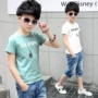 Xuanyuan Nike Tai Boys Bộ tay áo ngắn Thể thao và Giải trí 5 Trẻ em Mùa hè 6 Trẻ em lớn 8 Mùa hè 9 Bộ hai mảnh - Phù hợp với trẻ em váy trẻ em