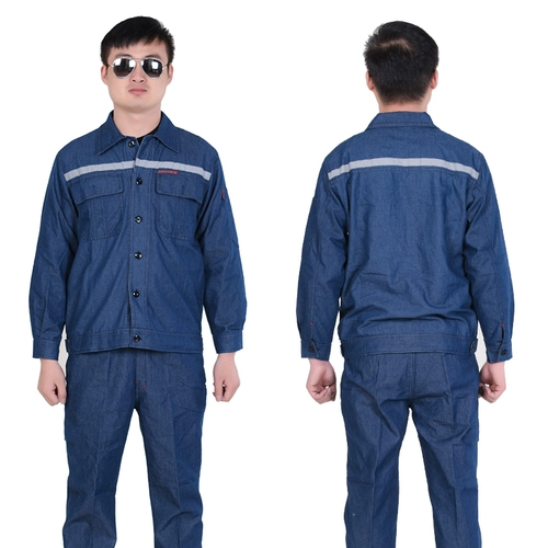 Летний тонкий джинсовый светоотражающий комбинезон