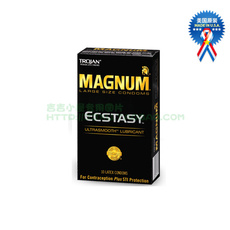 Латекс презервативов 美国造trojan magnum ecstasy特大号销魂装避孕套1/10片 阔度65mm