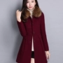 Áo khoác len nữ dài phần 2016 mùa đông mới dành cho nữ phiên bản Hàn Quốc tự trồng cộng với áo khoác len dày bằng cotton - Trung bình và dài Coat áo cardigan nữ