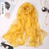 Осенний летний шарф, большая шелковая накидка, защита от солнца, в корейском стиле