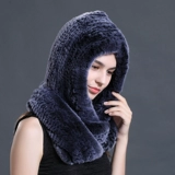Демисезонная плетеная удерживающая тепло шапка, шарф с капюшоном, увеличенная толщина