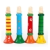 Trẻ em bằng gỗ của đồ chơi giáo dục âm nhạc trumpet nhỏ tiếng còi thổi Orff cụ đầy màu sắc đồ chơi vui vẻ