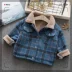 Bé trai áo len cashmere mùa thu và mùa đông ấm áp trẻ em Hàn Quốc cộng với áo khoác lông mịn bé dày áo khoác nước ngoài quần áo trẻ em Áo khoác