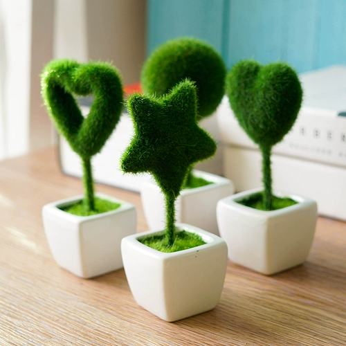 Life Love Pastoral Simulation Green Plant Популярный Bonsai Fresh Office Desktop Powd Plant Swing Jewelry Jewelry