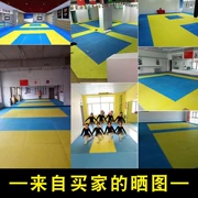 Sàn gỗ nhảy chiến đấu chống trượt thân thiện với môi trường pad vô vị mật độ cao ánh sáng màu xanh Taekwondo mat đào tạo đấm màu xanh