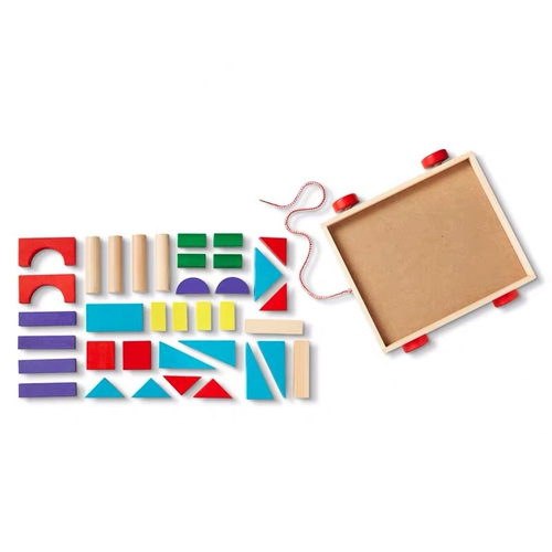 Детские интеллектуальные деревянные ходунки, детский конструктор со шнуром, прицеп, игрушечная машина, США, 2-34 лет