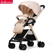 Xe đẩy Belecoo Belleco có thể ngồi ngả nhẹ giảm xóc giảm xóc nhỏ BB tay đẩy ô 0-3 tuổi - Xe đẩy / Đi bộ xe tập đi thông minh