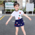 Chàng trai mùa hè phù hợp với 2018 trẻ em mới ngắn tay cậu bé mùa hè trẻ em mặc trẻ em lớn Hàn Quốc phiên bản của thủy triều phù hợp với hai mảnh thời trang bé gái Phù hợp với trẻ em