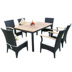Bàn ghế gỗ ngoài trời rắn wicker ghế năm mảnh bàn ăn ban công bàn ghế mây khách sạn đồ nội thất sân vườn bàn ghế nhựa ghế sắt ngoài trời Bàn ghế ngoài trời / sân