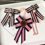 Универсальная модная ткань, брошь на лацкан с бантиком, рубашка, аксессуар, в корейском стиле